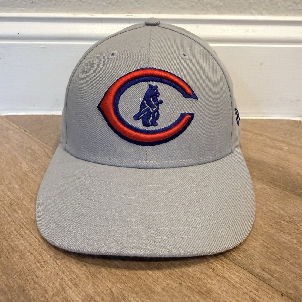 Chicago Cubs Baseball Cap 7 1/8 Cooperstown Low Profile Hat Bear New Era 59FIFTY